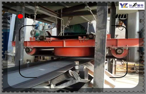 電磁自卸除鐵器，福建電磁自卸油冷除鐵器定做_福建電磁自卸油冷除鐵器定做廠家配件_型號(hào)及工作視頻  